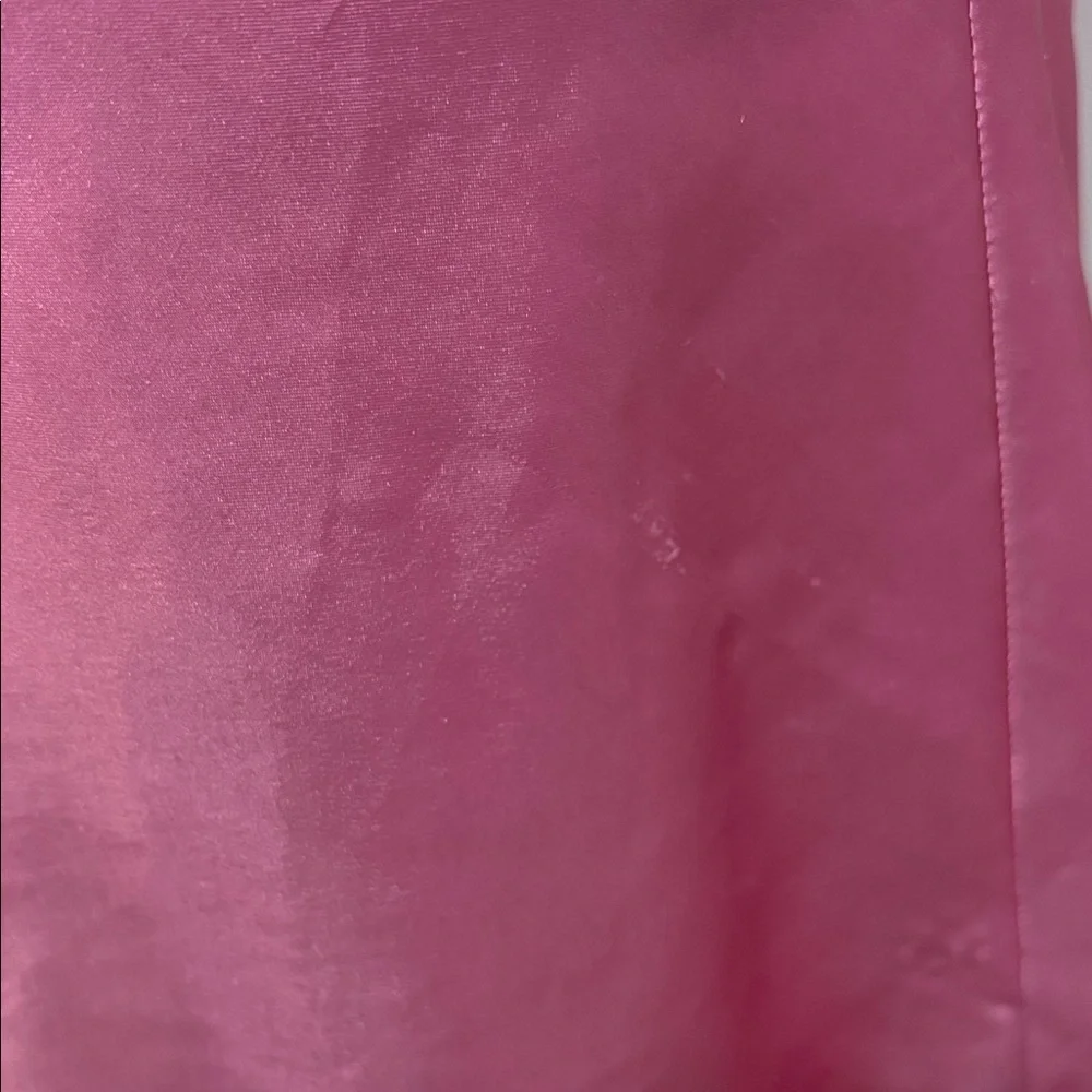 🎀Vintage 80’s Pink Satin Slip Dress with Ruffle Hem - Picture 4 of 5